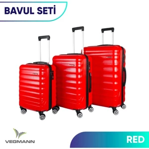 Delphin Kırılmaz Dayanıklı 3'lü Valiz Seti & Bavul Seti