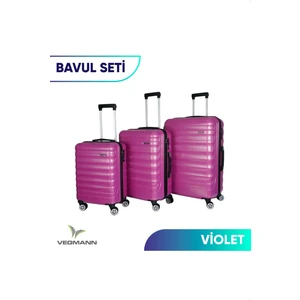 Delphin Kırılmaz Dayanıklı 3'lü Valiz Seti & Bavul Seti
