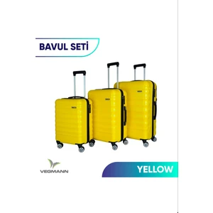 Delphin Kırılmaz Dayanıklı 3'lü Valiz Seti & Bavul Seti