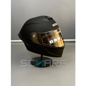 WS-202 Güneş Vizörlü Çene Açılır Kask Matt Black (Şeffaf Vizörlü)