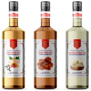 Nish Vanilya Karamel Beyaz Çikolata Şurupları 3 x 700 ml