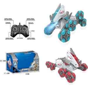 Vardem Oyuncak Uzaktan Kumandalı Full Fonksiyon Şarjlı 2,4g 8 Teker Buhar Atan Dinozor Araba