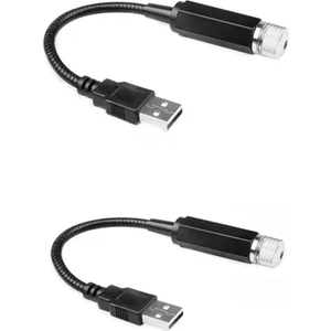 2 Adet Romantik LED Yıldızlı Gece Işıkları 5 V USB Powered Galaxy Yıldız Projektör Işıkları Araba Odası Tavan Dekorasyonu Için (Yurt Dışından)