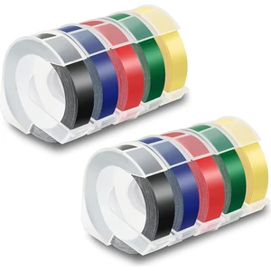 Dymo 3D Kabartma Etiket Bandı Için 10 Adet 9mm Çok Renkli (Yurt Dışından)