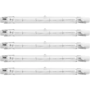5 Paket R7S 118MM 300W 230V, R7S Halojen Doğrusal Ampul, Inşaat Çalışmaları Için Kısılabilir Halojen Lamba Peyzaj Aydınlatması (Yurt Dışından)
