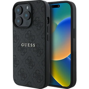 Apple iPhone 14 Pro Max Kılıf Guess  Lisanslı Magsafe Şarj Özellikli 4g Desen Yazı Logolu Kapak Siyah