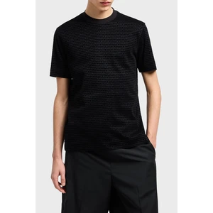 Emporio Armani Jakarlı Regular Fit Pamuklu Bisiklet Yaka T Shirt Erkek T Shirt EM001288 AF10017 FC159