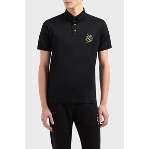 Emporio Armani Pamuk Karışımlı Logolu Düğmeli Polo Yaka T Shirt Erkek Polo Yaka T Shirt EM001704 AF10017 MC183