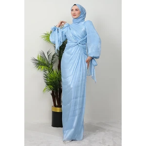 Giza Store Orkide Ipek Abiye Bebe Mavi