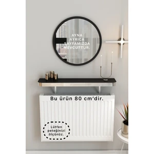 Talaş Tozum Siyah Gümüş Petek Üstü Uçan Raf & Dresuar Duvar Montajsız Kalın Kenar