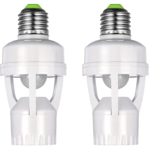 E27 Duy Adaptörü Pır Hareket Sensörü AC100-240V LED Ampul Soket Dönüştürücü Insan Varlık Dedektörü (Yurt Dışından)