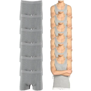 Ekonomik 12'Li Paket Erkek İç Çamaşır Seti 6 Atlet 6 Adet Boxer