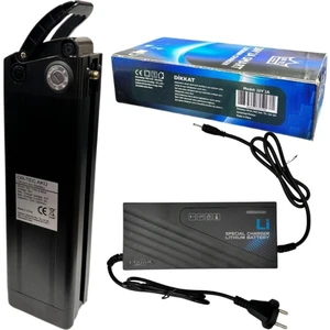 Rks Elektrikli Bisiklet Bataryası 36V 10AH ve 36V 2A Lityum Li-Ion Akıllı Elektrikli Bisiklet Şarj Aleti Seti