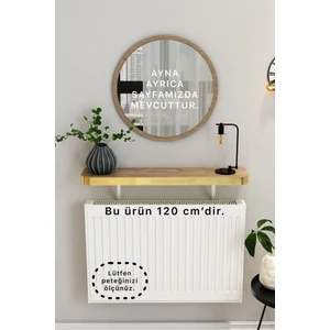 Talaş Tozum Atlantik Çam Gold Petek Üstü Uçan Raf & Dresuar Duvar Montajsız Kalın Kenar