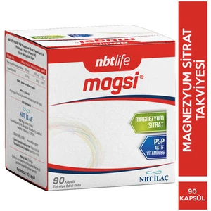 Nbt Life Magsı 90 Kapsül Magnezyum Sitrat Piridoksal 5 Fosfat