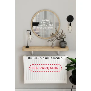 Talaş Tozum Safir Meşe Petek Üstü Uçan Raf & Dresuar Duvar Montajsız Kalın Kenar