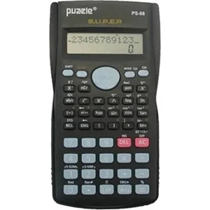 Fonksiyonlu Siyah Hesap Makinesi PS-88