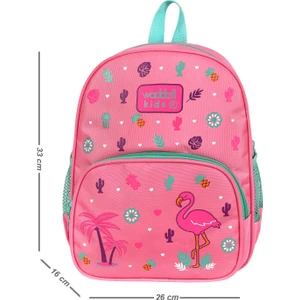 Pembe Flamingo Desenli Anaokulu Kreş Sırt Çantası 24102