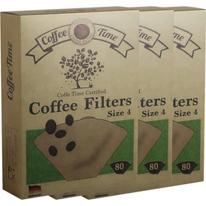 Coffee Time 4 Numara Filtre Kahve Kağıdı Kahverengi 80'li 3 Adet