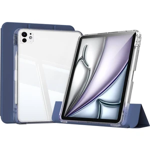 Apple iPad Pro 11inç M4/M5 Kılıf Kalem Bölmeli Akrilik Şeffaf Ayrılabilir Case 2024/2025