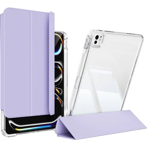 Apple iPad Pro 11 Inç M4 2024 Kılıf Kalem Bölmeli Akrilik Şeffaf Ayrılabilir Case A2836 A2837 A3006