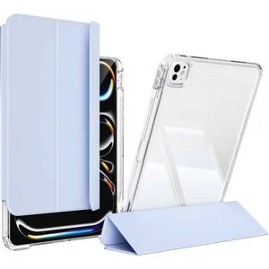 Apple iPad Pro 12.9 3./4./5./6. Nesil Kılıf Kalem Bölmeli Akrilik Şeffaf Ayrılabilir Case 2018-2022