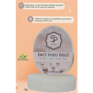 Pure and Shine İnci Tozu Özlü El Yapımı Doğal Süngerli Sabun