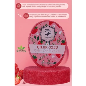 Pure and Shine Çilek Özlü El Yapımı Doğal Süngerli Sabun