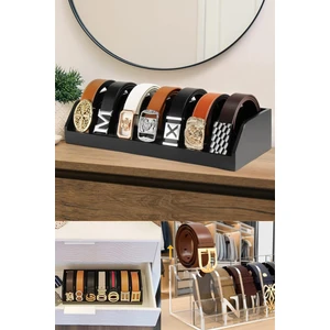 10 Bölmeli Siyah Kemer Çorap Takı Makyaj Organizeri Dolap İçi Kemer Düzenleyici Organizer