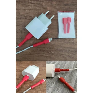 Kablo Ucu Koruyucu Apple iPhone 11-12-13-14 Pro & Promax & Plus Modelleri Ile Uyumlu Silikon Koruyucu