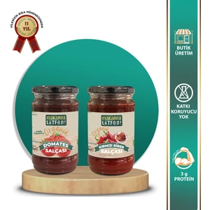 Makarna Lütfen Organik Domates ve Biber Salçası Seti (610 gr)
