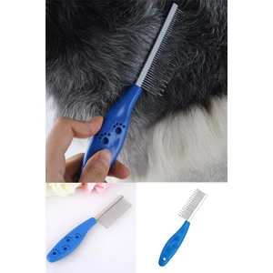 Kedi Köpek Tüy Açıcı Tarak Bit Tarağı Mavi Kedi Köpek Bit Tarağı
