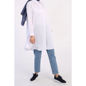 Beyaz-Kloş Gömlek Tunik