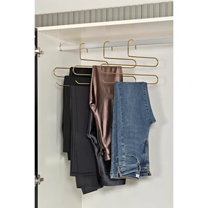 Edora Home Altın 10 Lu Dolap Içi 3 Katlı Pantolon, Şal, Eşarp Askısı, Gardrop Askılığı- Metal Paslanmaz