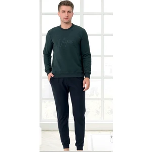 %100 Pamuk Selanik Örme Uzun Kol Erkek Pijama Takımı Kışlık