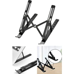 7 Kademeli Ayarlı Katlanabilir Laptop Tablet Standı Siyah