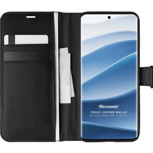 Xiaomi Redmi Note 14 Pro Plus Kılıf Delux Leather Wallet Siyah