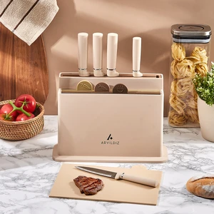 Kaizu 10 Parça Blok Bıçak ve Kesme Tahtası Seti