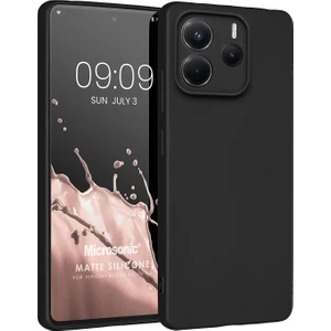 Matte Silicone Xiaomi Redmi Note 14 Kılıf Siyah