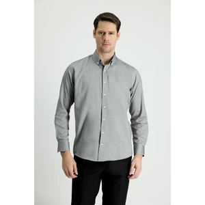 Uzun Kol Slim Fit Dar Kesim Oxford Pamuk Gömlek