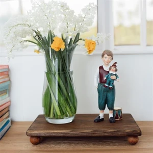 Ahşap 30 X 15 Cm Ayaklı Sunum Tabağı