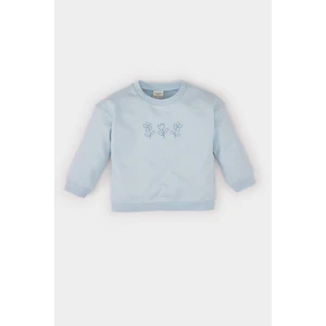 Kız Bebek Bisiklet Yaka Çiçekli Sweatshirt D8531A525SP