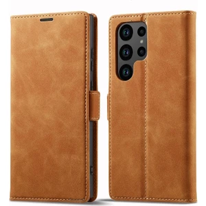 M.TK Moveteck Samsung Galaxy S25 Ultra Kılıf 360 Tam Kaplar Deri Dokulu Kapaklı Cüzdan Standlı Kartvizitli Kopçalı Kapak Kartlıklı