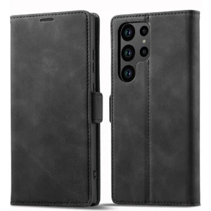 M.TK Moveteck Samsung Galaxy S25 Ultra Kılıf 360 Tam Kaplar Deri Dokulu Kapaklı Cüzdan Standlı Kartvizitli Kopçalı Kapak Kartlıklı