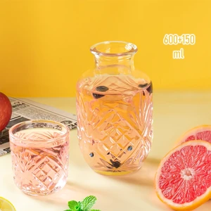 002 Başucu Sürahisi Bardaklı Sürahi 600+150 ml Sürahi Seti cam sürahi