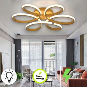 Nipul Modern  Plafonyer Tavana Sıfır Beyaz Işık Salon Mutfak Yatak Odası LED Avize