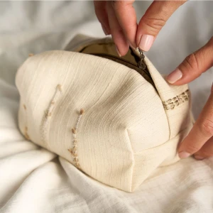 Mauro Home Makyaj Çantası Düzenleyici Seyahat Tipi Çanta Organizer Natural | Ekru