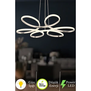 Nipul Modern Sarkıt Gün Işığı LED Avize Salon Mutfak Oda Hol Ledli Avize Gri Kasa