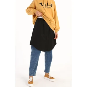 Siyah-Içlik Pamuklu Gömlek Etek