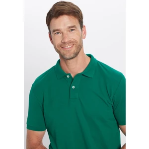 Erkek Slim Fit Dar Kesim Pamuklu Yumuşak Dokulu Serin Tutan Kumaş Düz Pike Polo Yaka T-Shirt